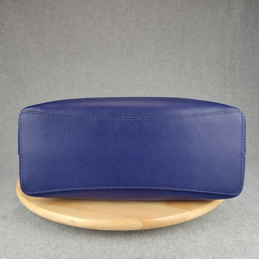 Kate Spade Sienna Satchel Womens Medium Blue Leather Crossbody Handbag